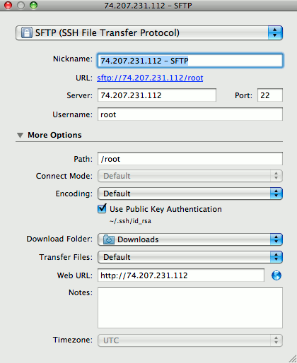 Bookmarking a connection in Cyberduck on Mac OS X. Bookmarking a connection in Cyberduck on Mac OS X.